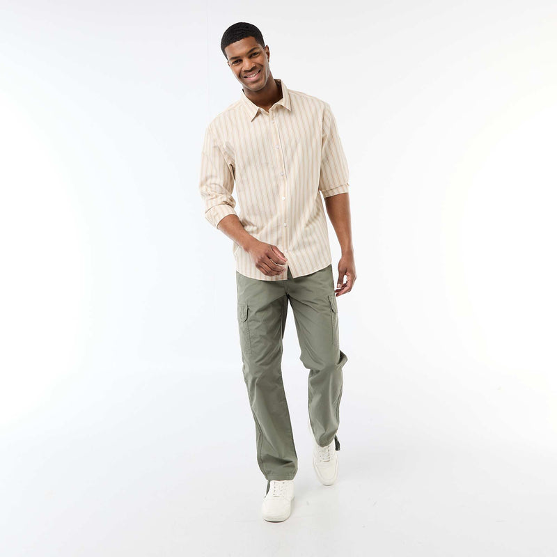Chemise en coton à motif rayé