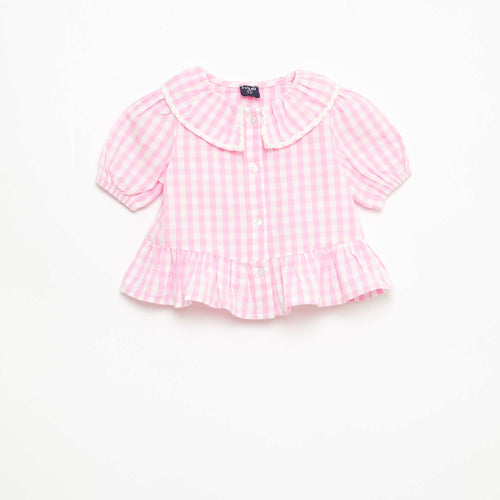 Blouse col Claudine avec volants