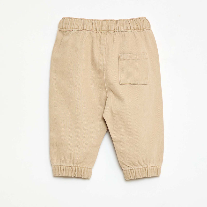 Pantalon uni coupe relax fit