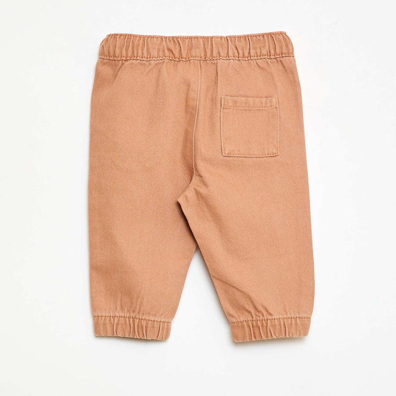 Pantalon uni coupe relax fit