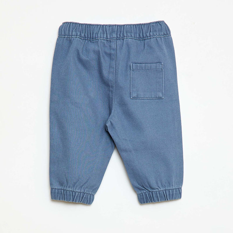Pantalon uni coupe relax fit