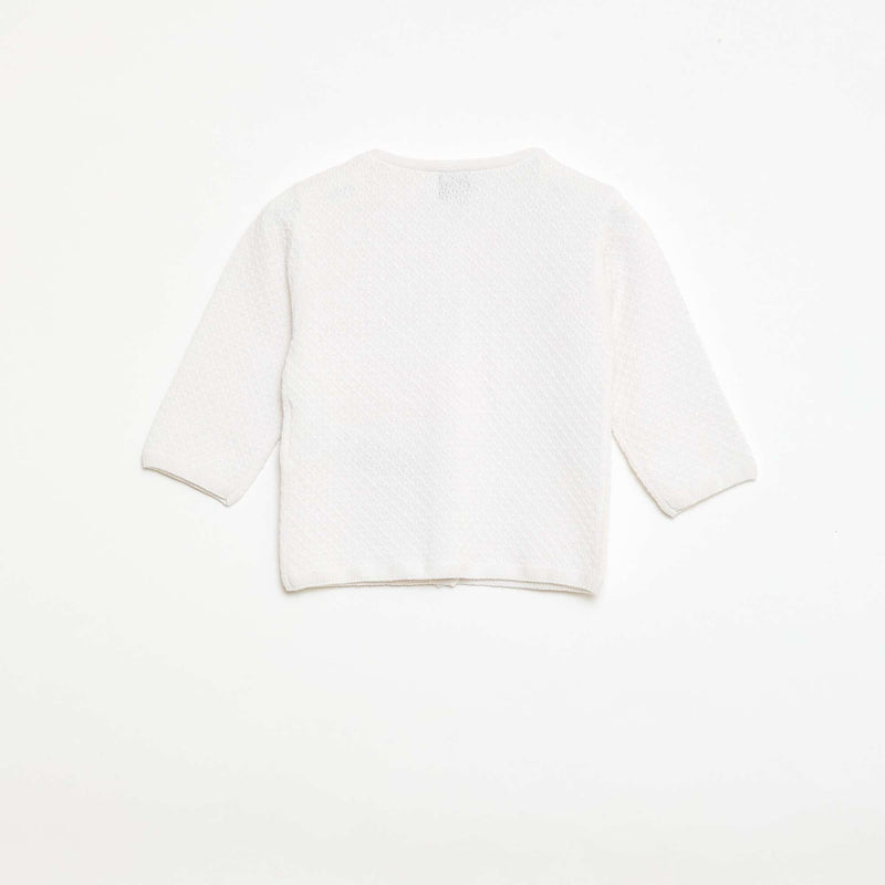 Gilet en point mousse uni