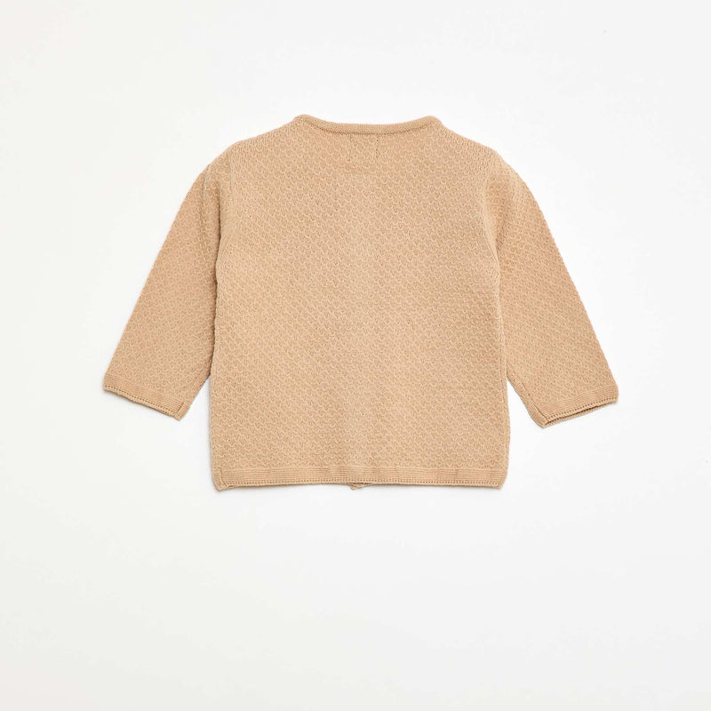 Gilet en point mousse uni