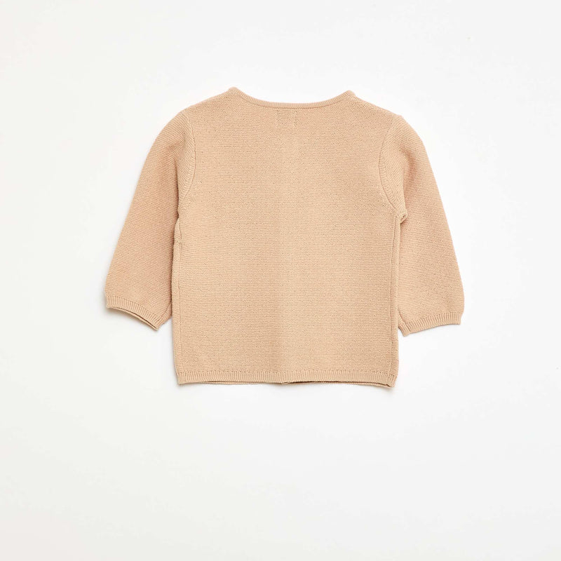 Gilet en maille fantaisie ajourée