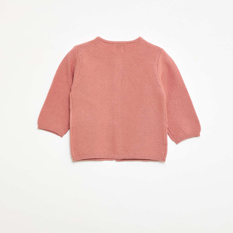 Gilet en maille fantaisie ajourée