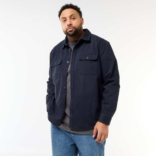 Surchemise en twill avec poches poitrine à rabat