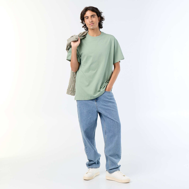 Tee-shirt uni coupe confort fit / oversize à manches courtes