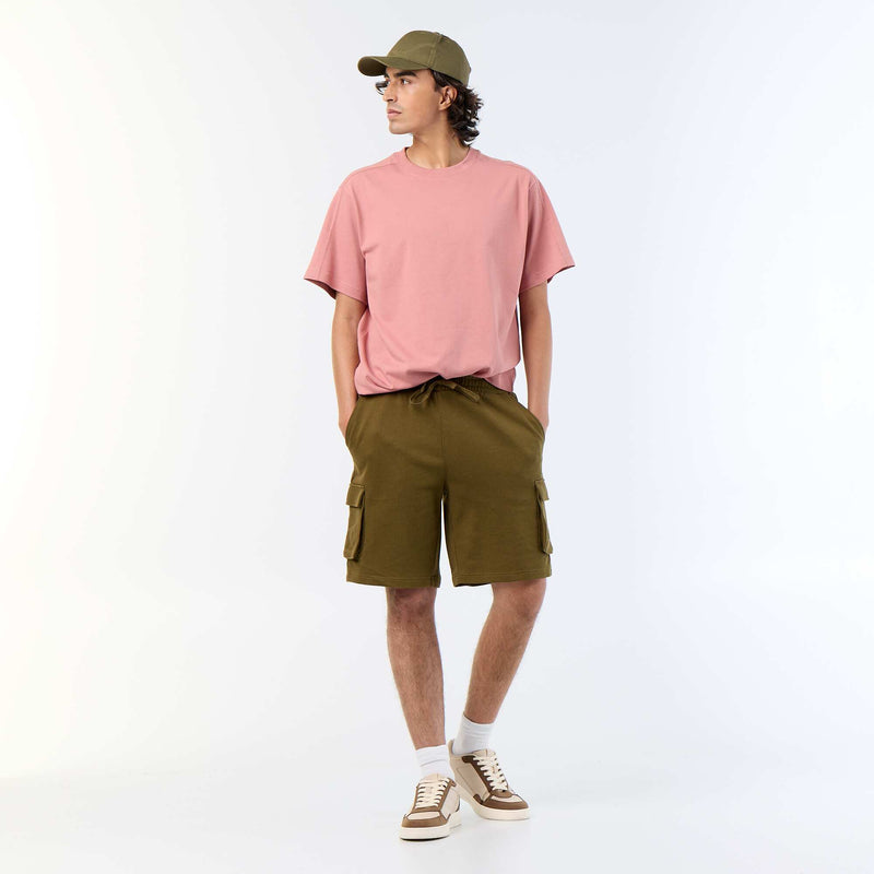 Tee-shirt uni coupe confort fit / oversize à manches courtes