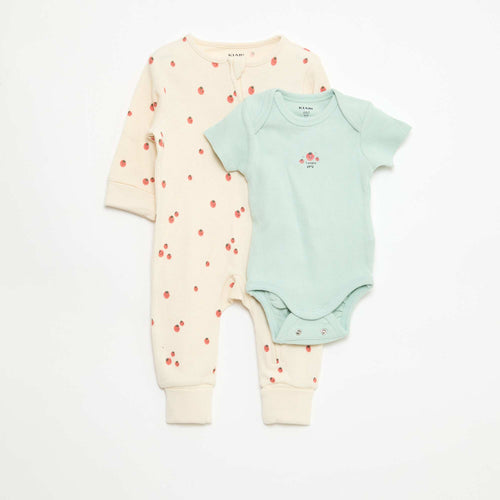 Ensemble body évolutif + dors bien en maille côtelée