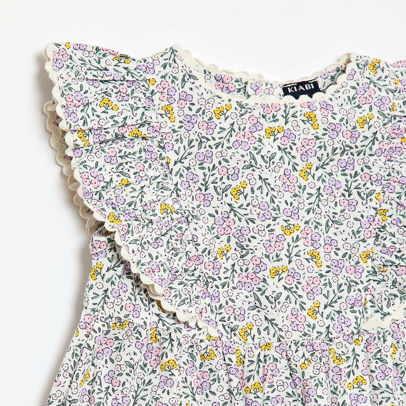 Robe manche courtes à volants