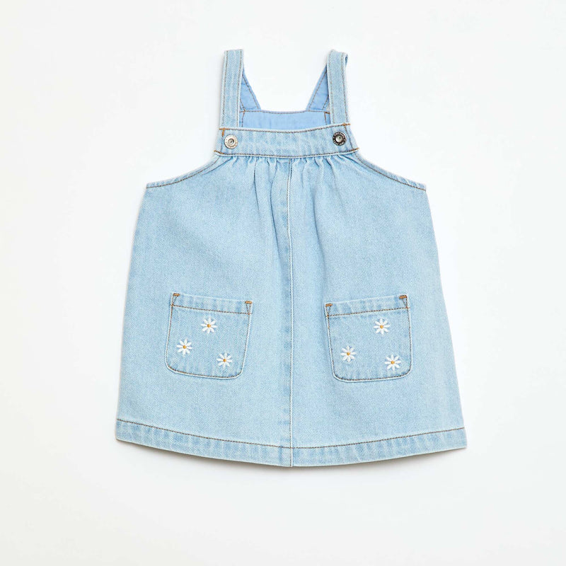 Robe salopette avec 2 poches plaquées devant
