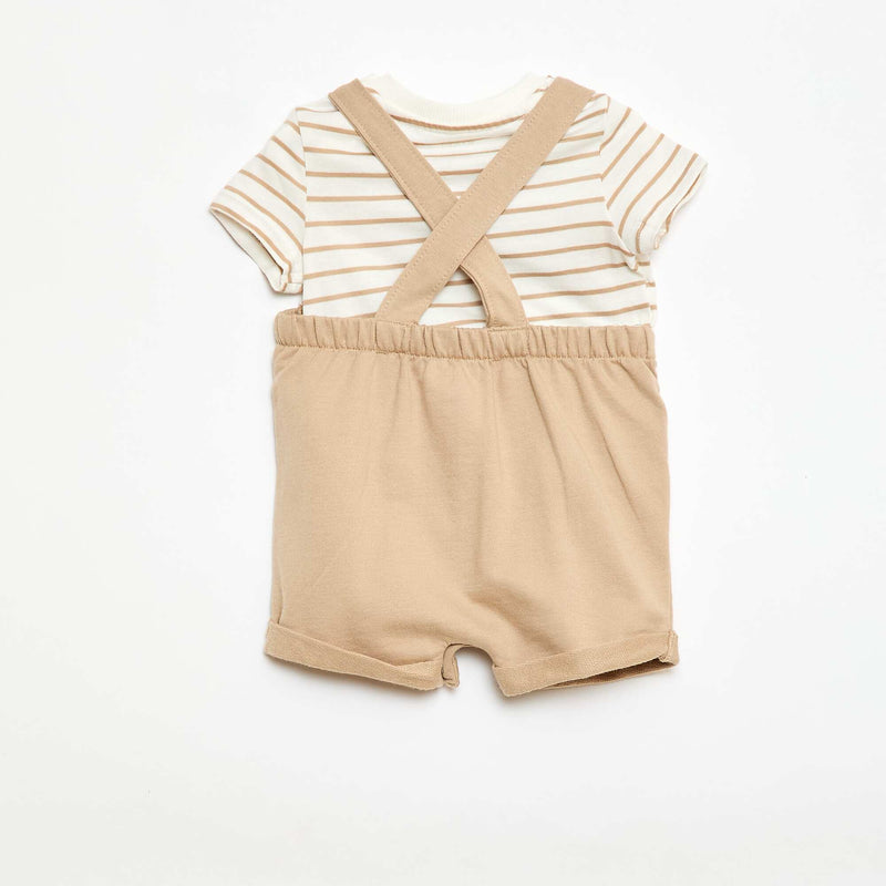 Ensemble 2 pièces T-shirt + salopette short