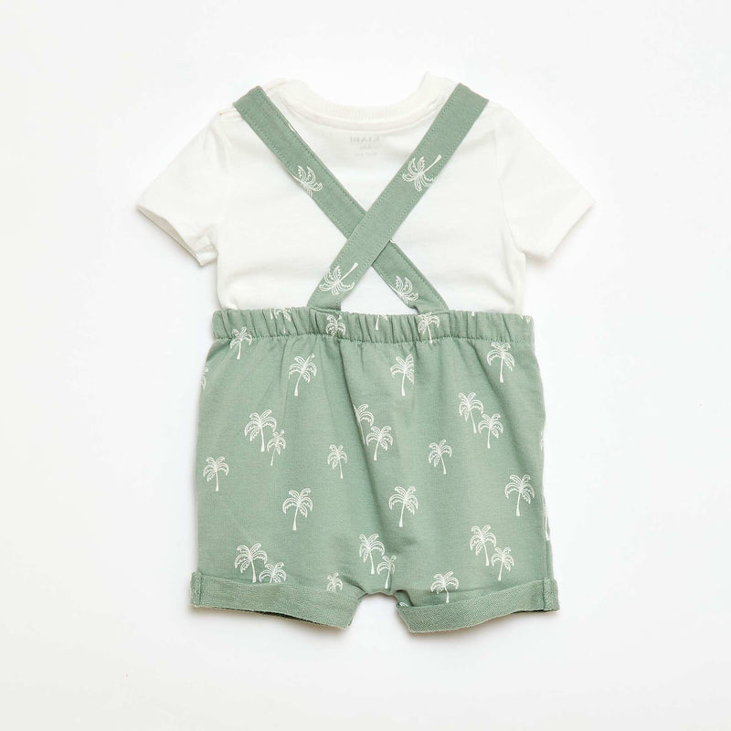 Ensemble 2 pièces T-shirt + salopette short