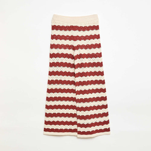 Pantalon en crochet forme flare / coupe évasée