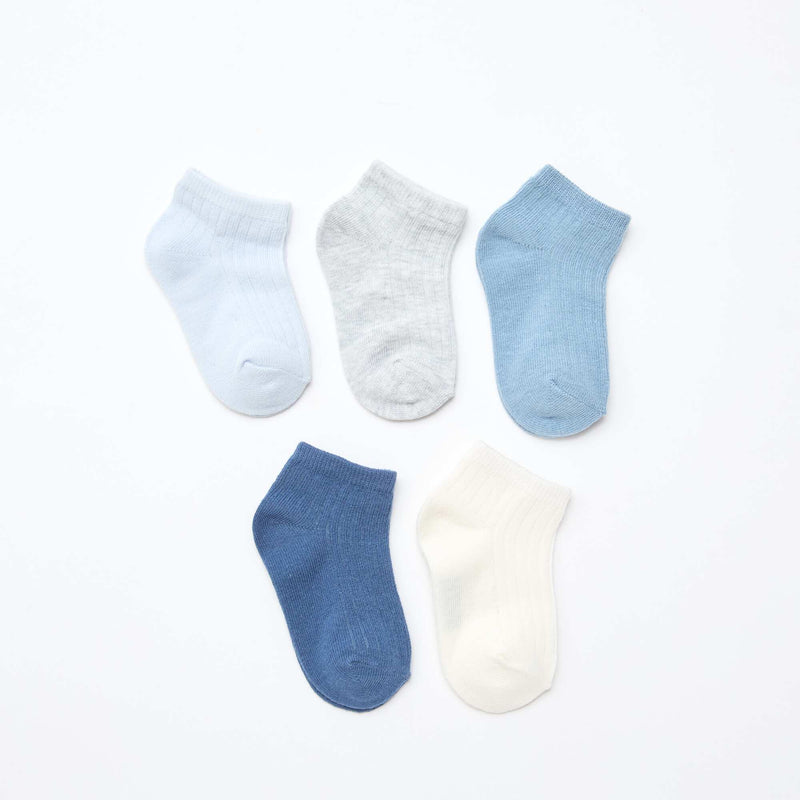 Lot de 5 paires de chaussettes en maille côtelée