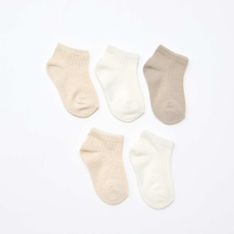 Lot de 5 paires de chaussettes en maille côtelée