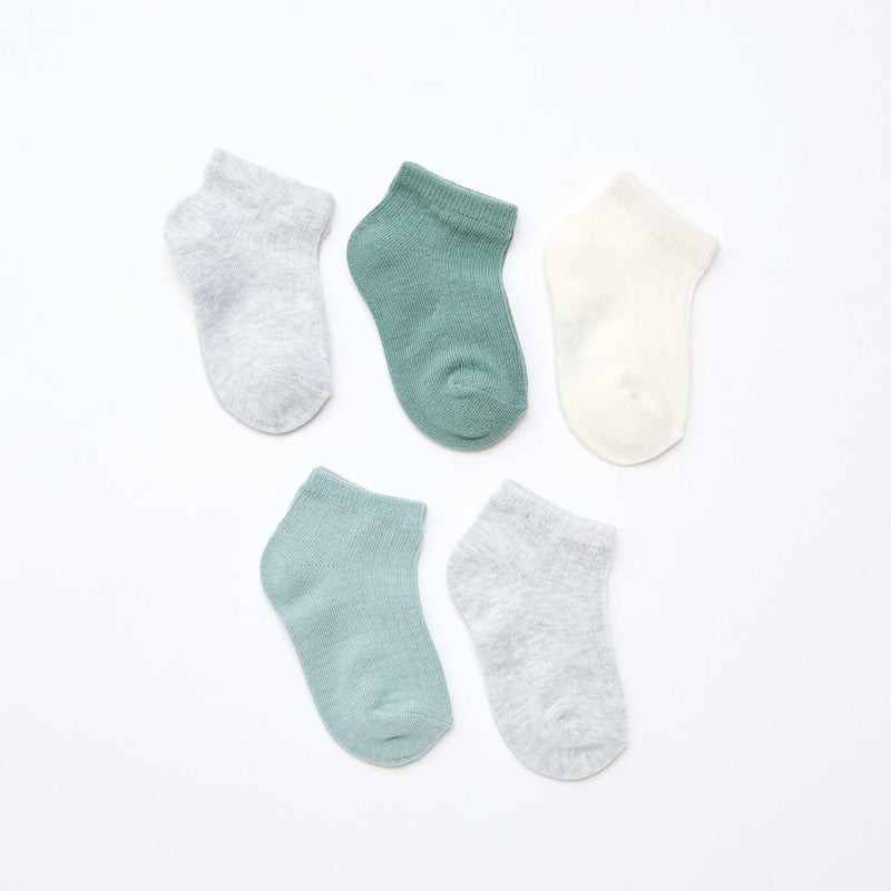 Lot de 5 paires de chaussettes en maille côtelée