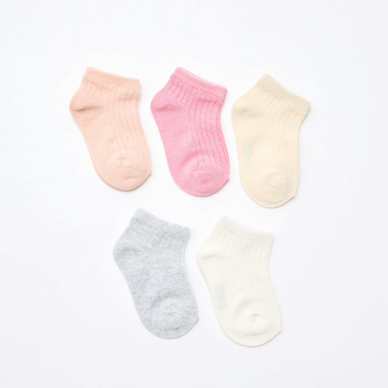 Lot de 5 paires de chaussettes en maille côtelée
