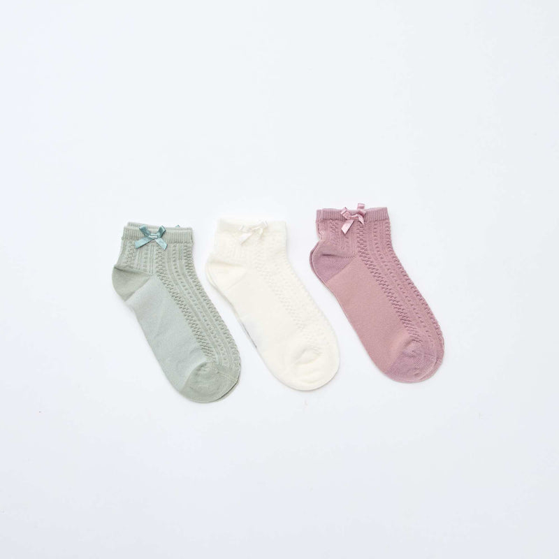 Lot de 3 socquettes à volants