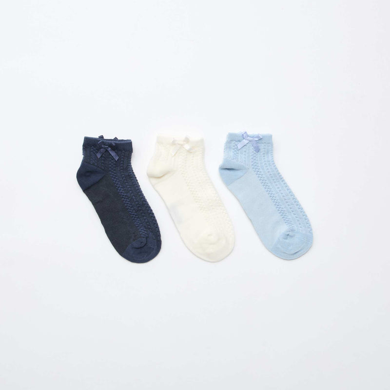 Lot de 3 socquettes à volants
