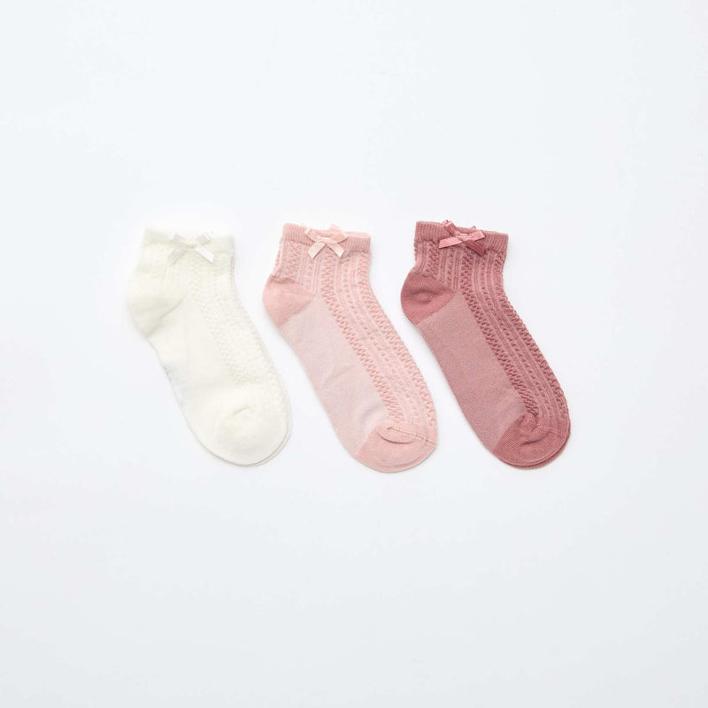 Lot de 3 socquettes à volants