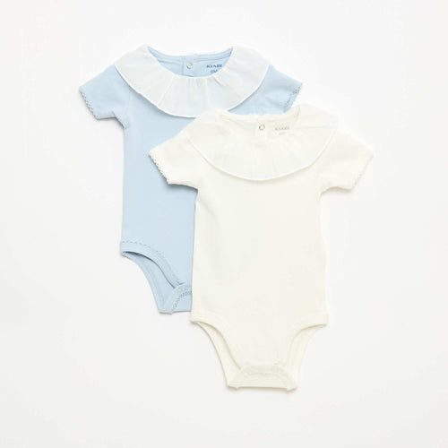 Lot bodies avec col claudine - 2 pièces