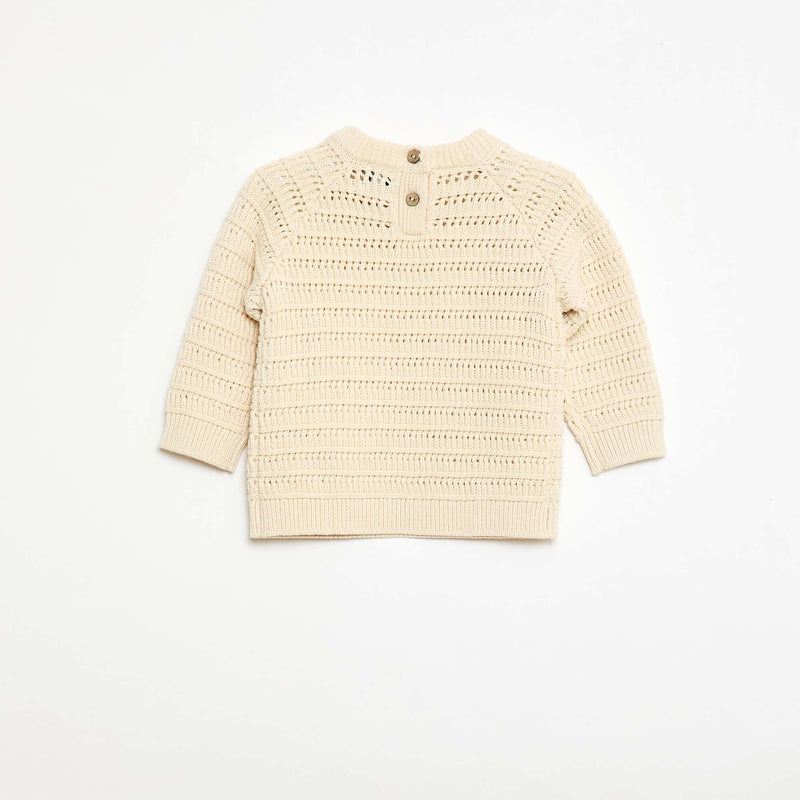 Pull en tricot point fantaisie