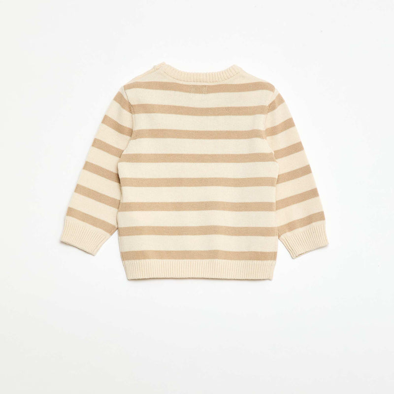 Pull fine jauge encolure boutonnée