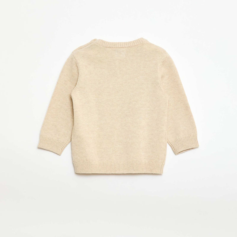 Pull fine jauge encolure boutonnée
