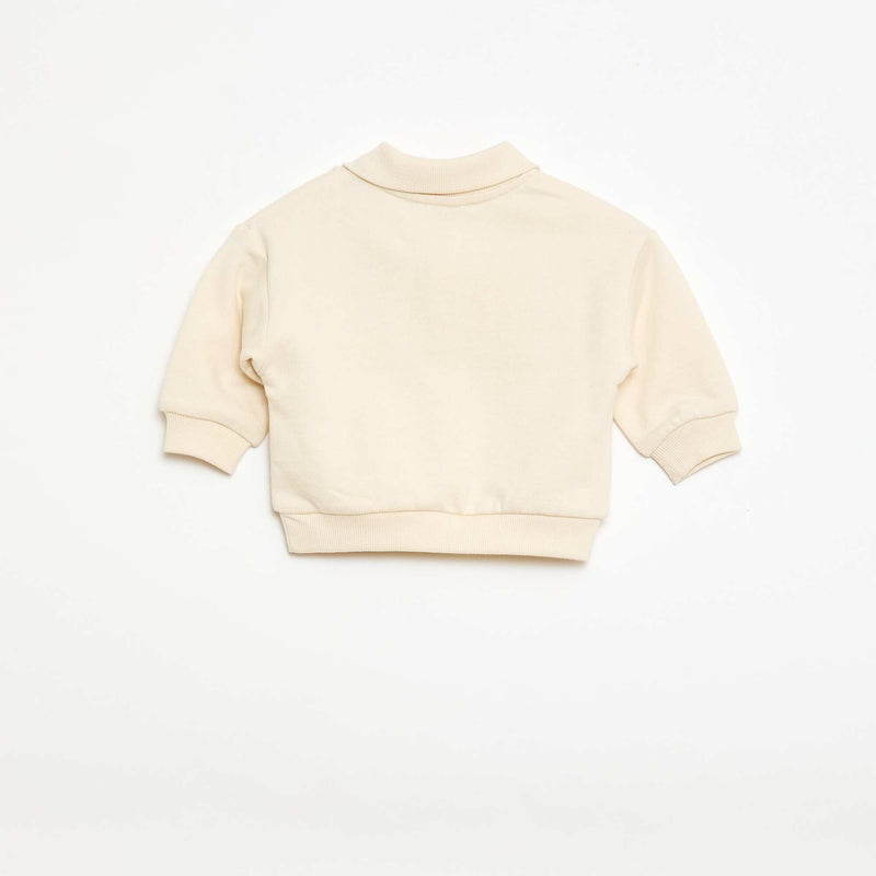 Sweat-shirt à manches longues col polo