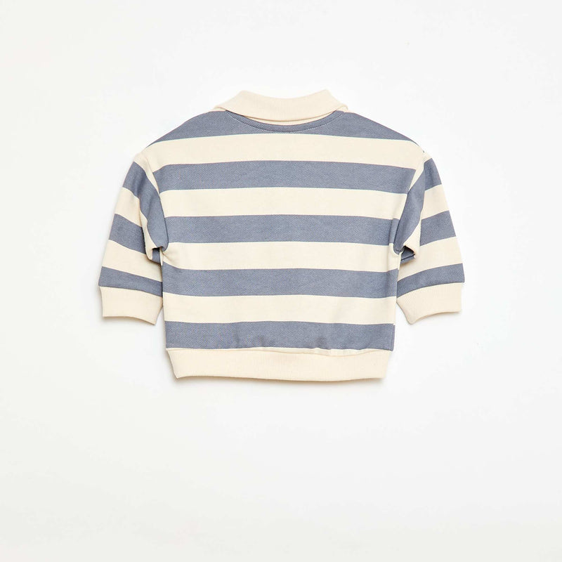 Sweat-shirt à manches longues col polo