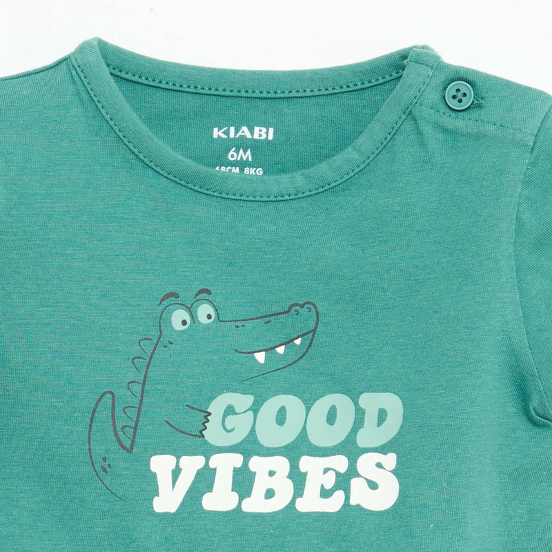T-shirt à manches courtes en jersey de coton
