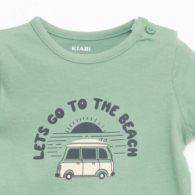 T-shirt à manches courtes en jersey de coton