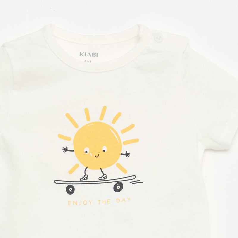 T-shirt à manches courtes en jersey de coton