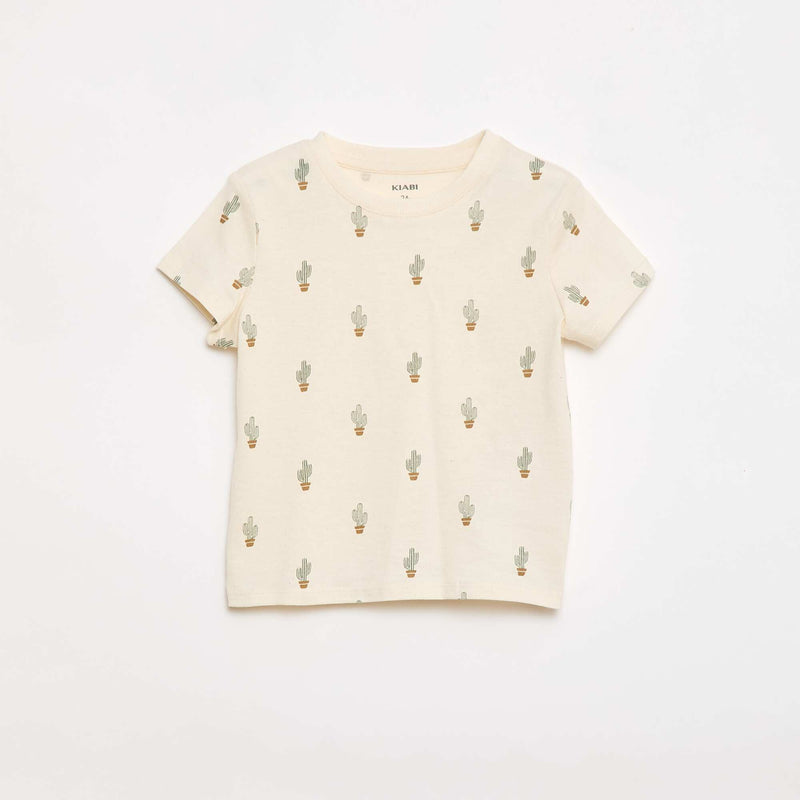 T-shirt uni en jersey coton