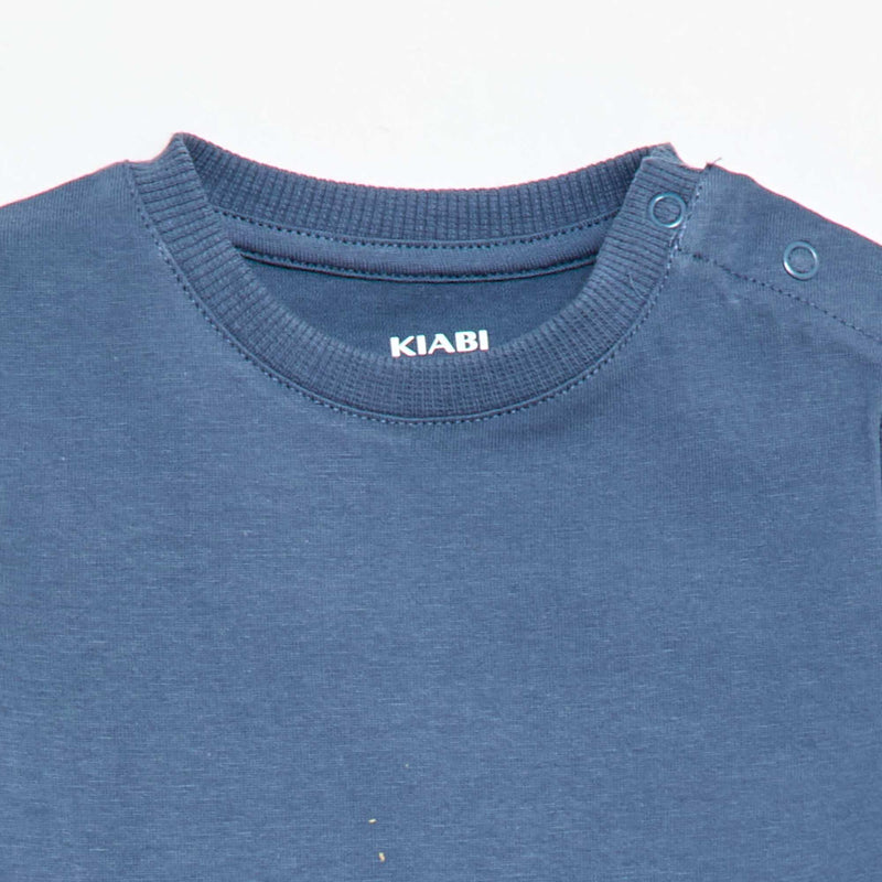 T-shirt uni en jersey coton