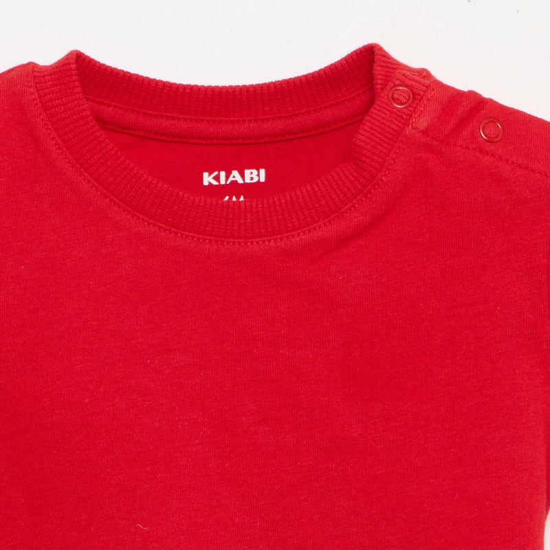 T-shirt uni en jersey coton