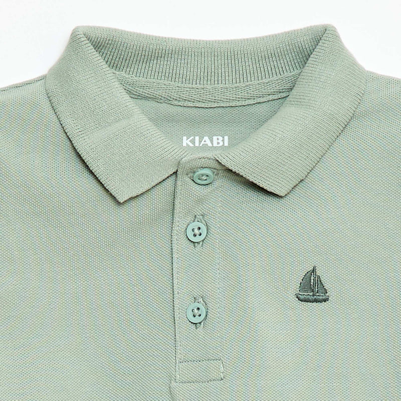 Polo en coton piqué à manches courtes