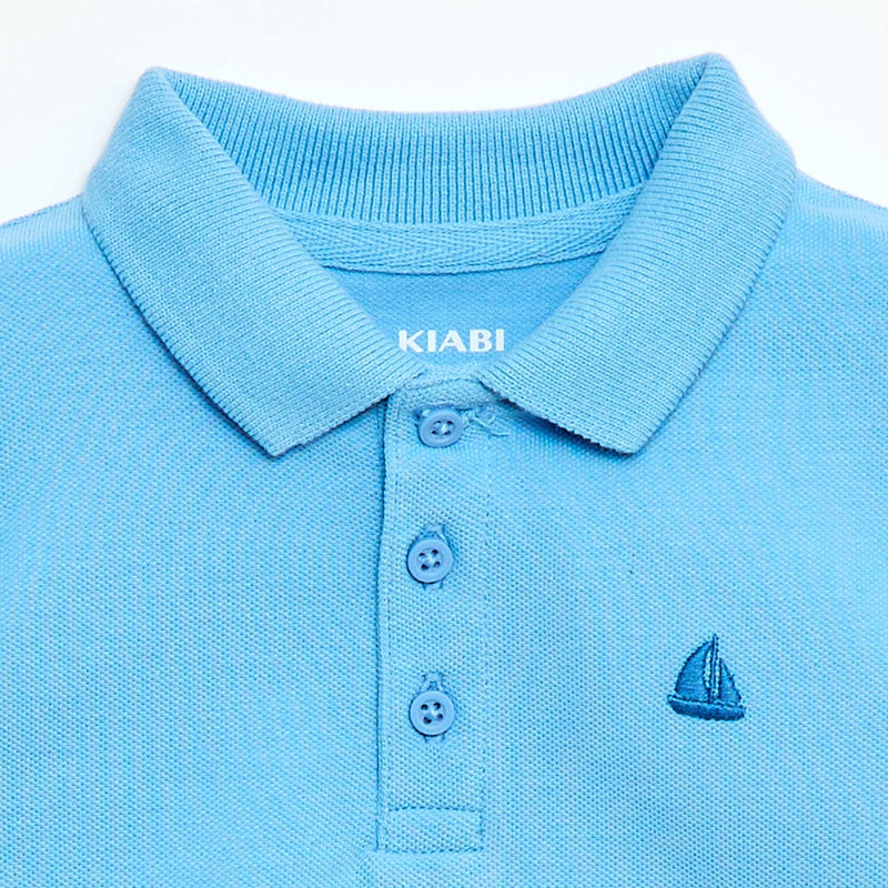Polo en coton piqué à manches courtes