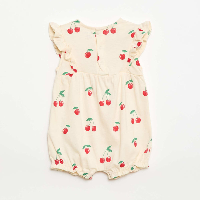 Barboteuse imprimée en jersey de coton