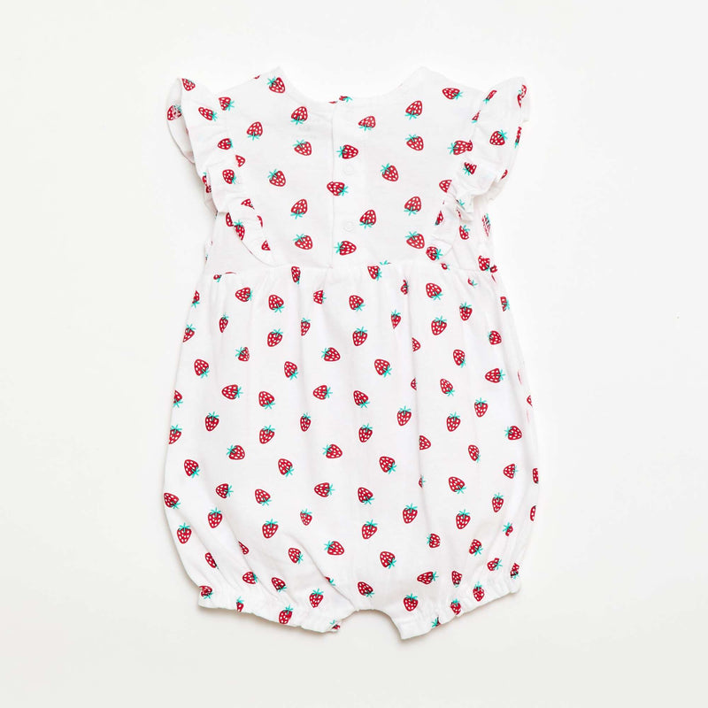 Barboteuse imprimée en jersey de coton