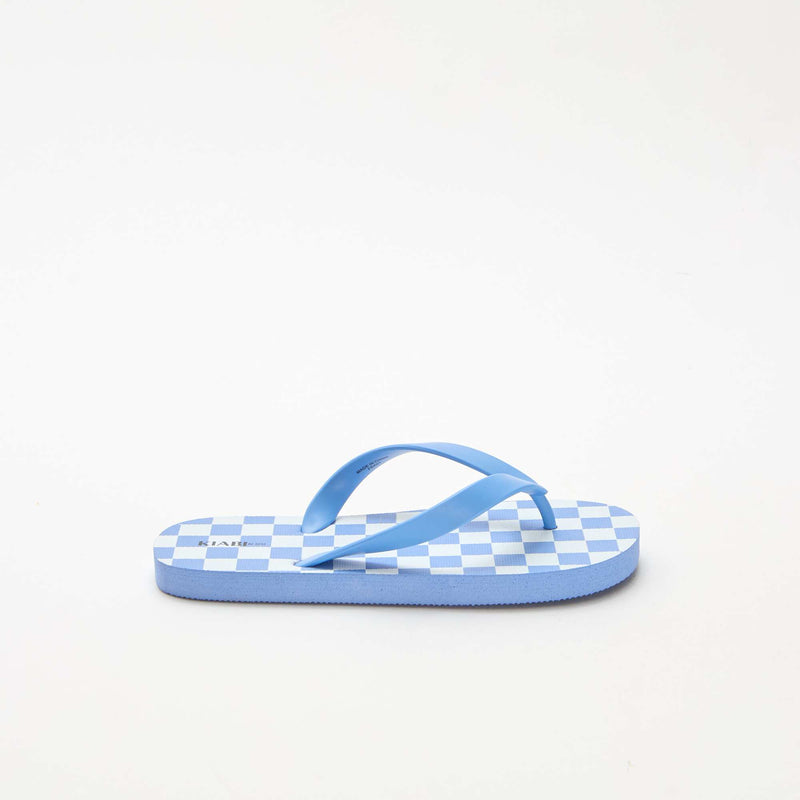 Tongs imprimé damier