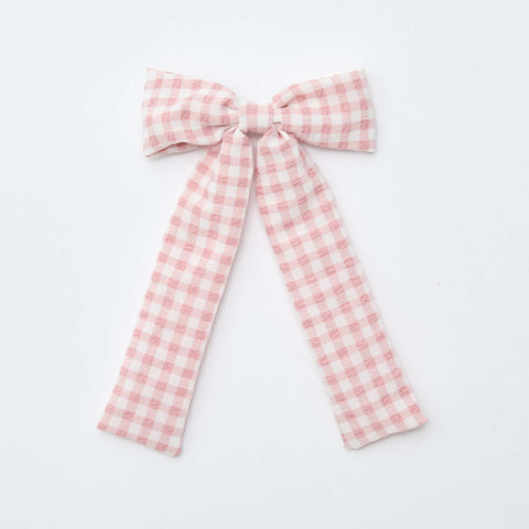 Pince croco avec nœud fantaisie et ruban