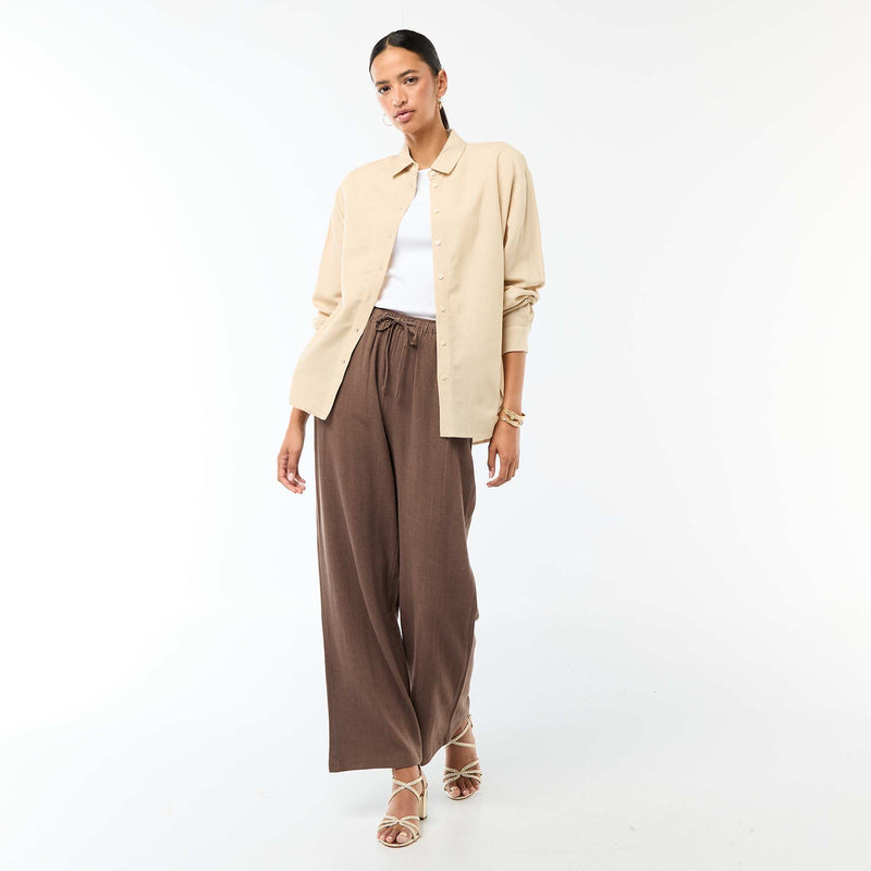 Chemise en lin mélangé