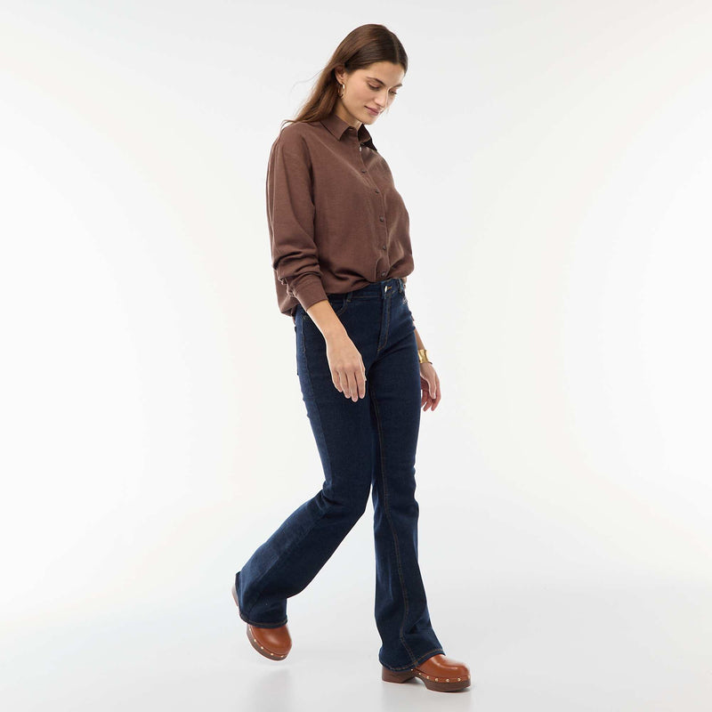 Chemise en lin mélangé