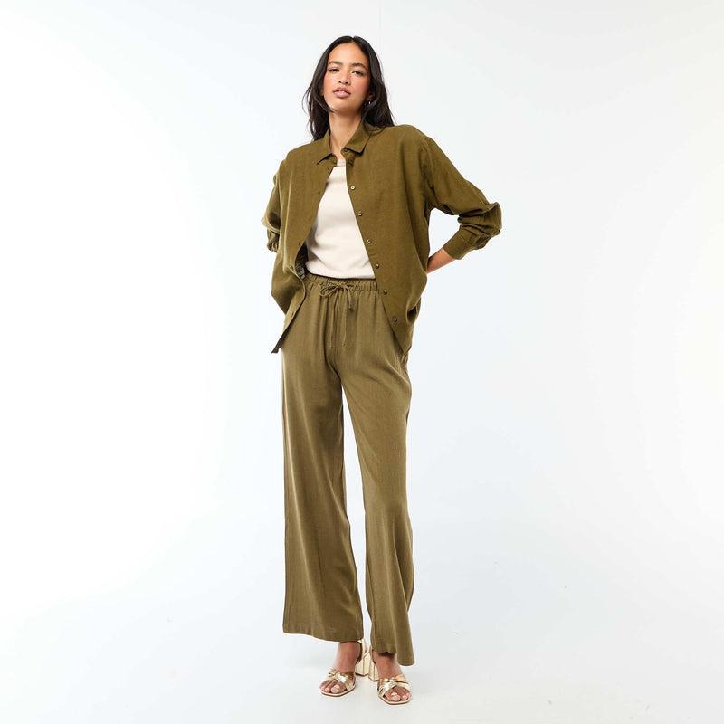Chemise en lin mélangé