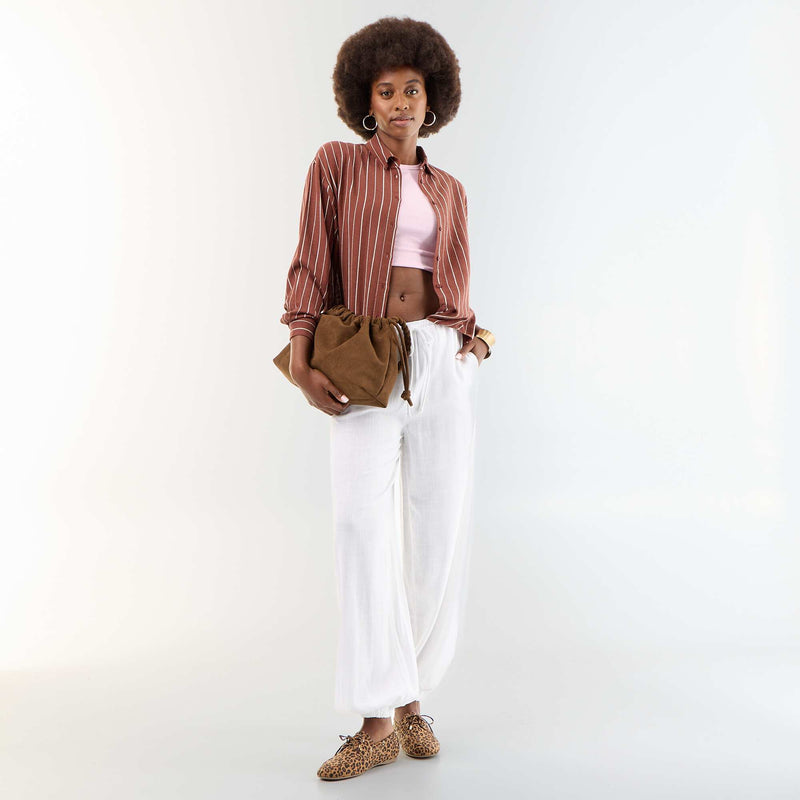 Chemise en lin mélangé