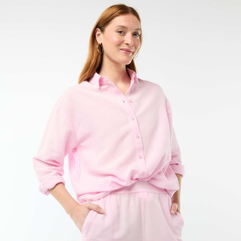 Chemise en lin mélangé