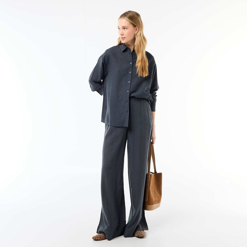 Chemise en lin mélangé