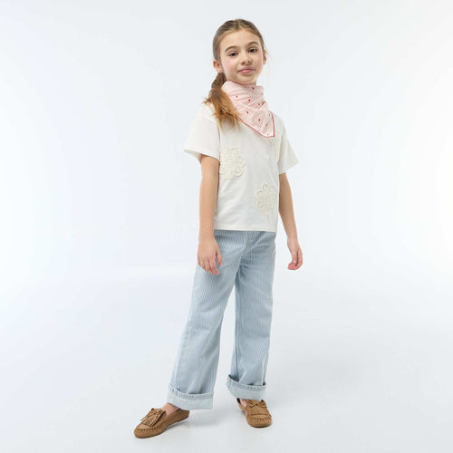 Jean wide leg imprimé fantaisie